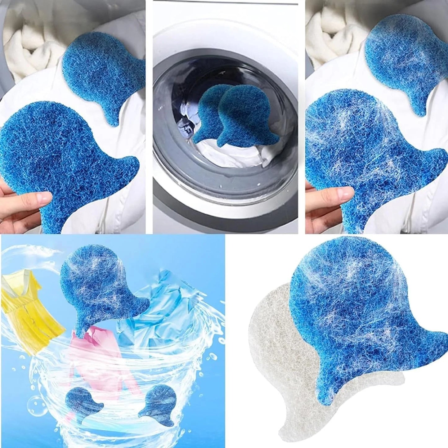 Pet Hair Remover Balls for Laundry - Set of 5 Reusable Lint Catchers for Washing Machines