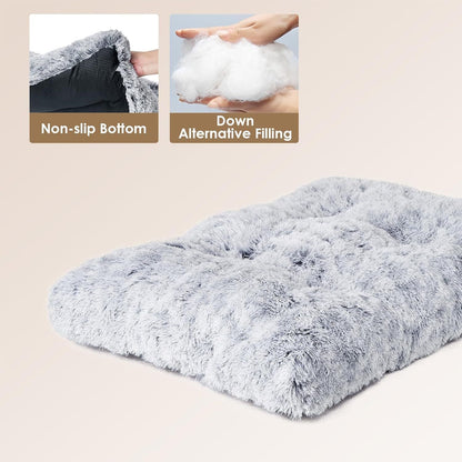 Large Washable Dog Bed - Soft Pet Cushion for Crate, Puppy, and Cat Mattress