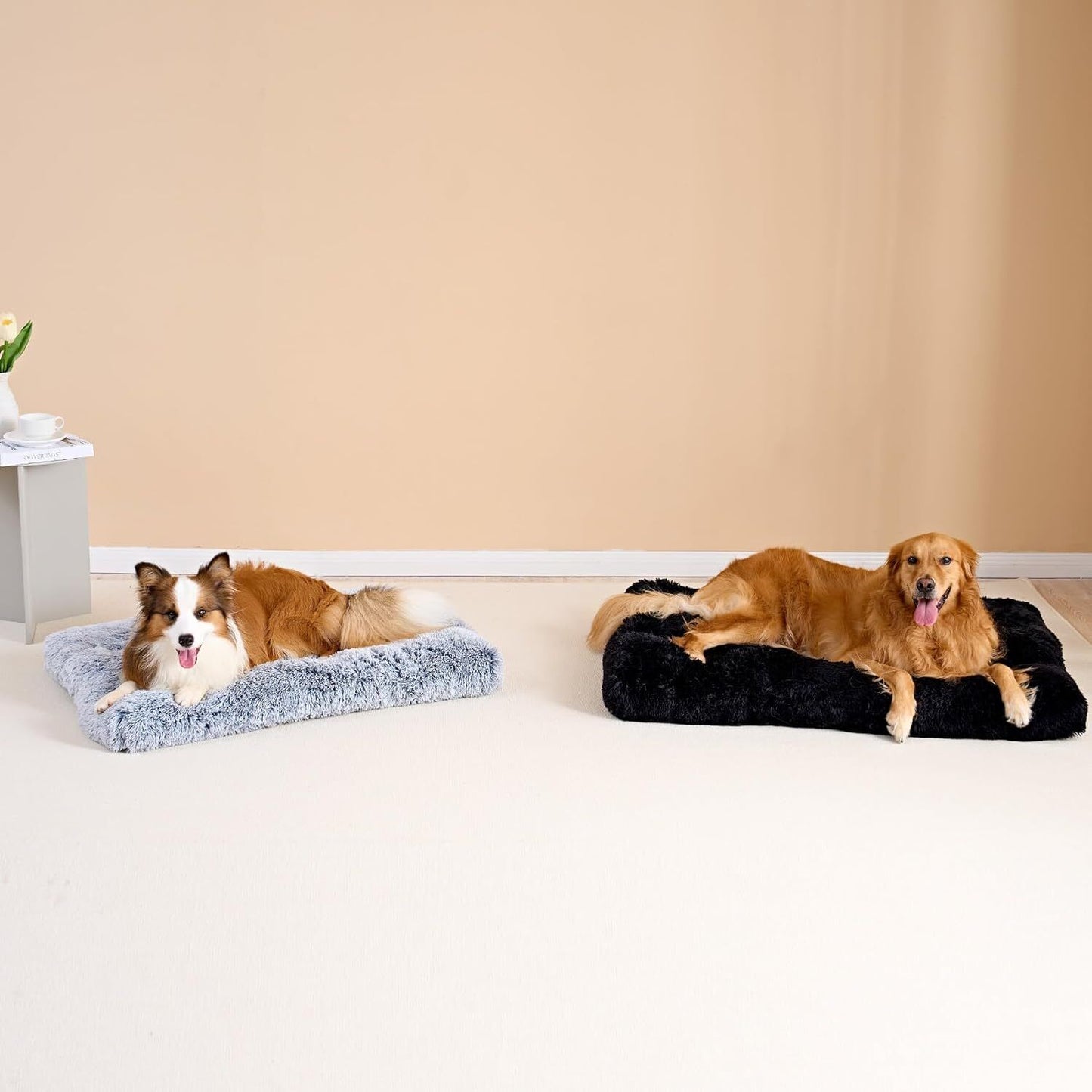 Large Washable Dog Bed - Soft Pet Cushion for Crate, Puppy, and Cat Mattress