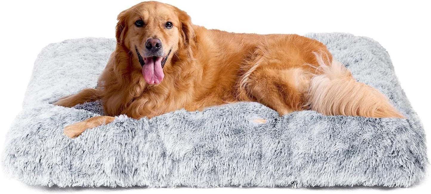 Large Washable Dog Bed - Soft Pet Cushion for Crate, Puppy, and Cat Mattress