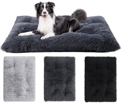 Large Washable Dog Bed - Soft Pet Cushion for Crate, Puppy, and Cat Mattress