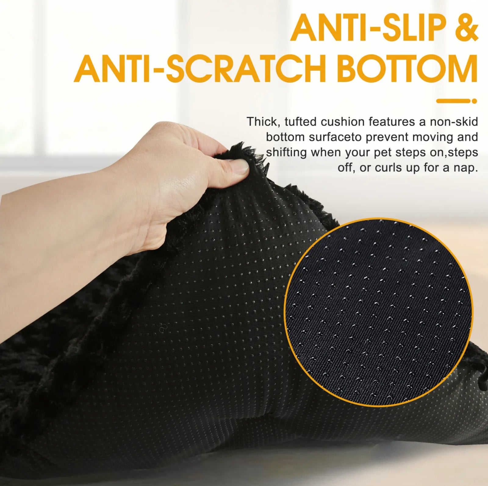 Large Washable Dog Bed - Soft Pet Cushion for Crate, Puppy, and Cat Mattress
