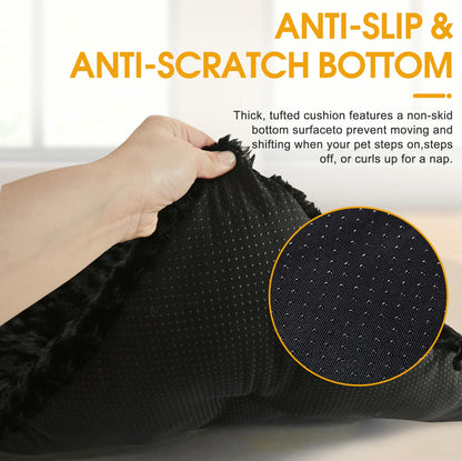 Large Washable Dog Bed - Soft Pet Cushion for Crate, Puppy, and Cat Mattress