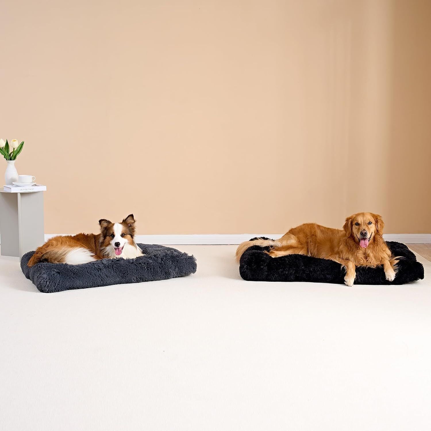 Large Washable Dog Bed - Soft Pet Cushion for Crate, Puppy, and Cat Mattress