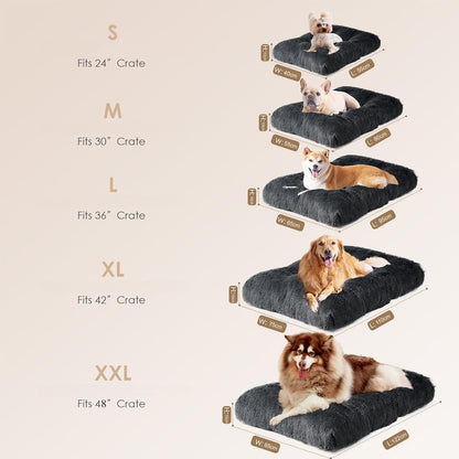 Large Washable Dog Bed - Soft Pet Cushion for Crate, Puppy, and Cat Mattress