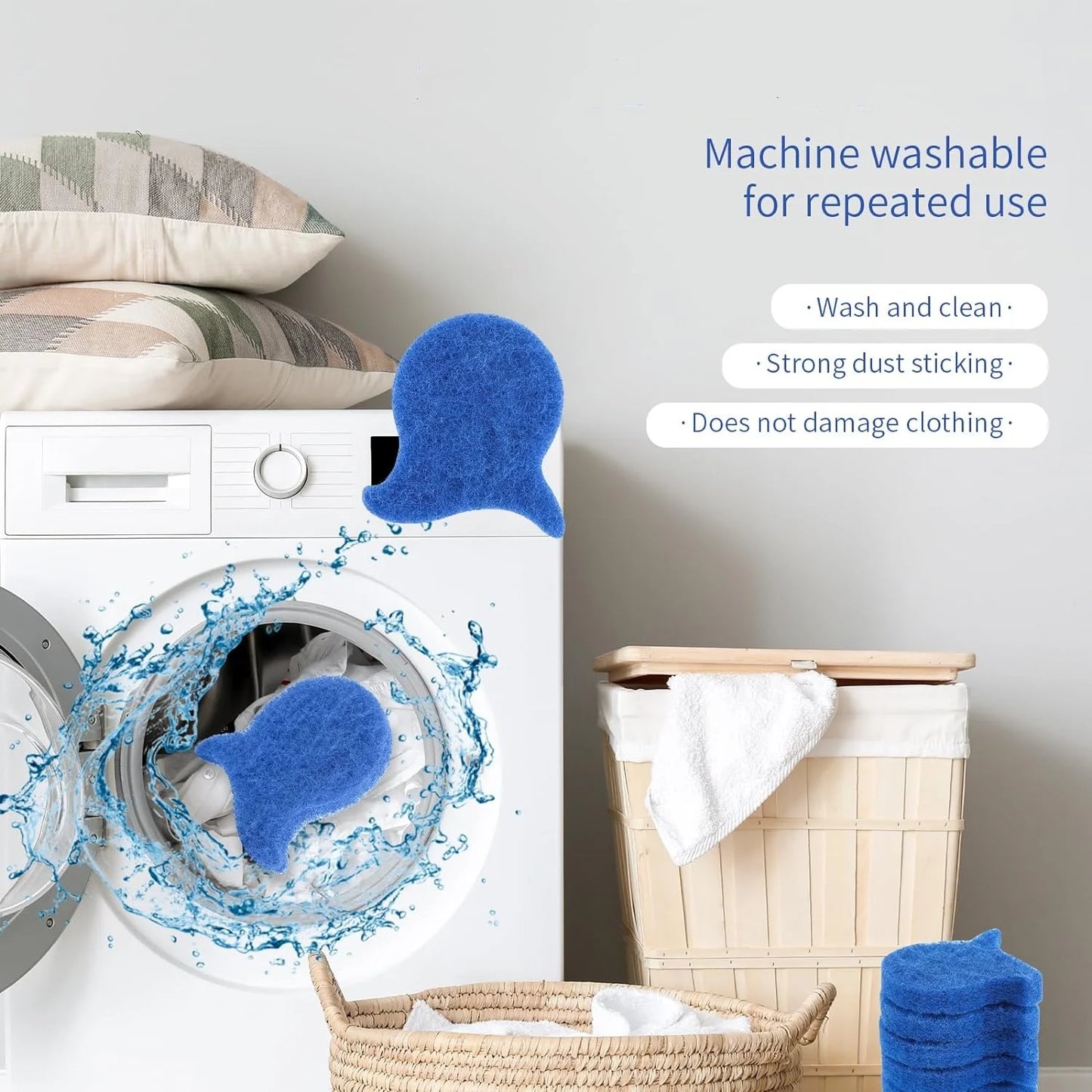 Pet Hair Remover Balls for Laundry - Set of 5 Reusable Lint Catchers for Washing Machines